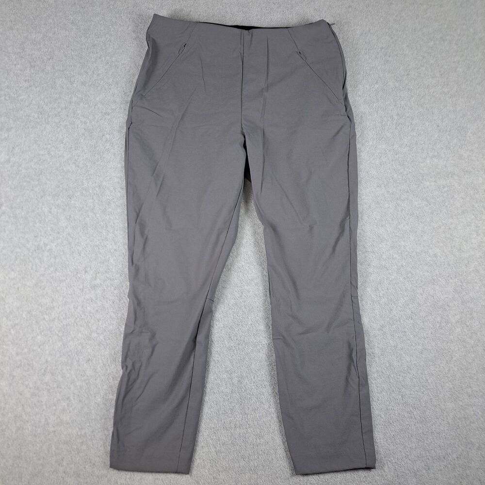 Duluth Trading Pants Womens 10 Short Flexcellent Skinny Leg Ankle Slate Grey